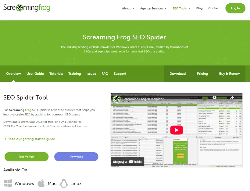 pobieranie screaming frog seo